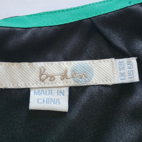 Boden Kensington Geometric Print Silk Blend Cap Sleeved Midi Dress Size 6 - Picture 3 of 10